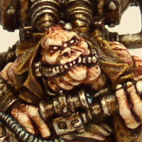 Mutie leader - chestnut ink (plus a little Chaos Black) for shading and pure Chestnut ink for glazing